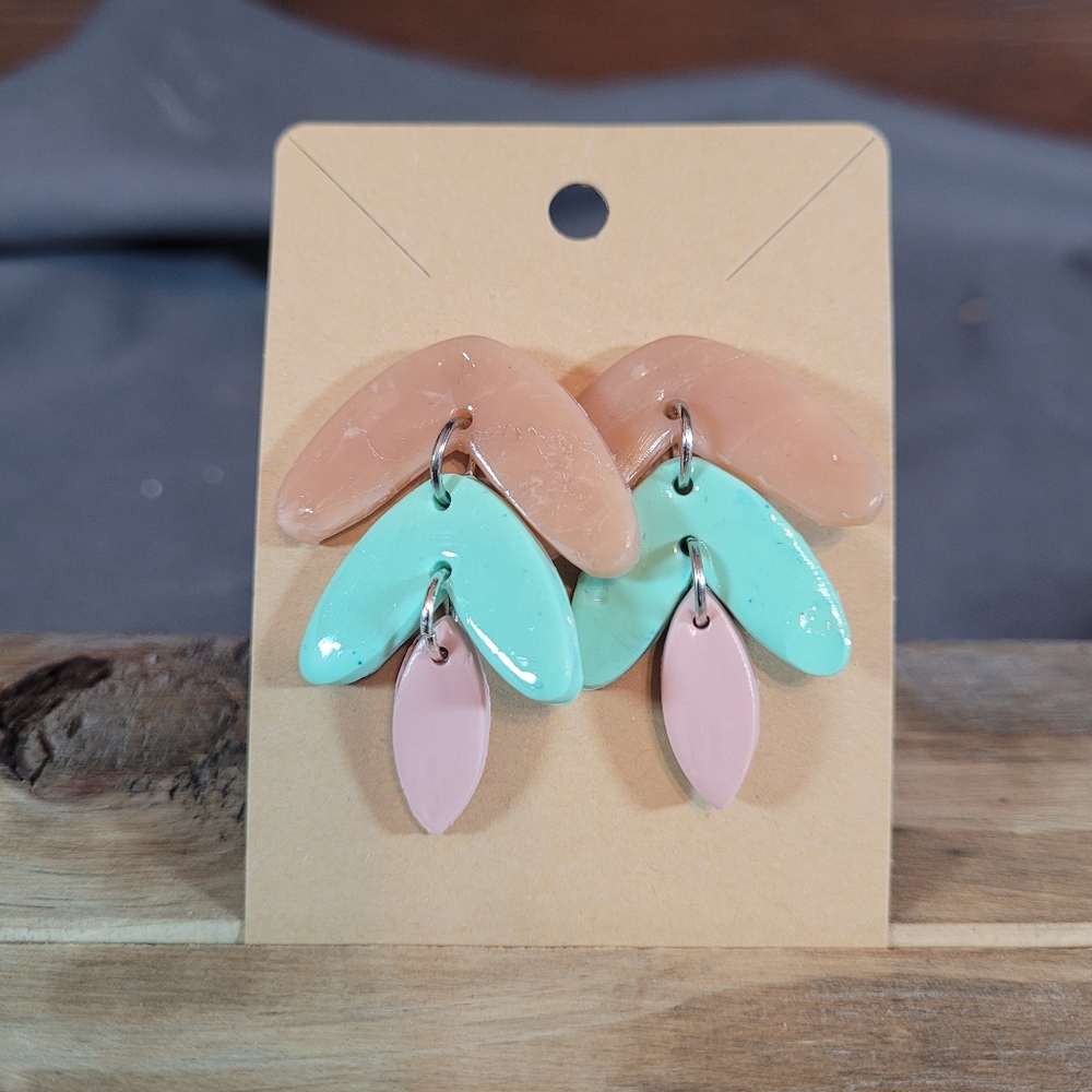 Polymer clay easter color earrings